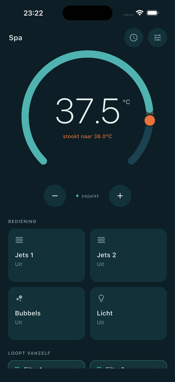 Hetzelfde scherm in donkere modus